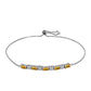 Pulsera de Plata con Topacio amarillo imperial y Topacio Blanco
