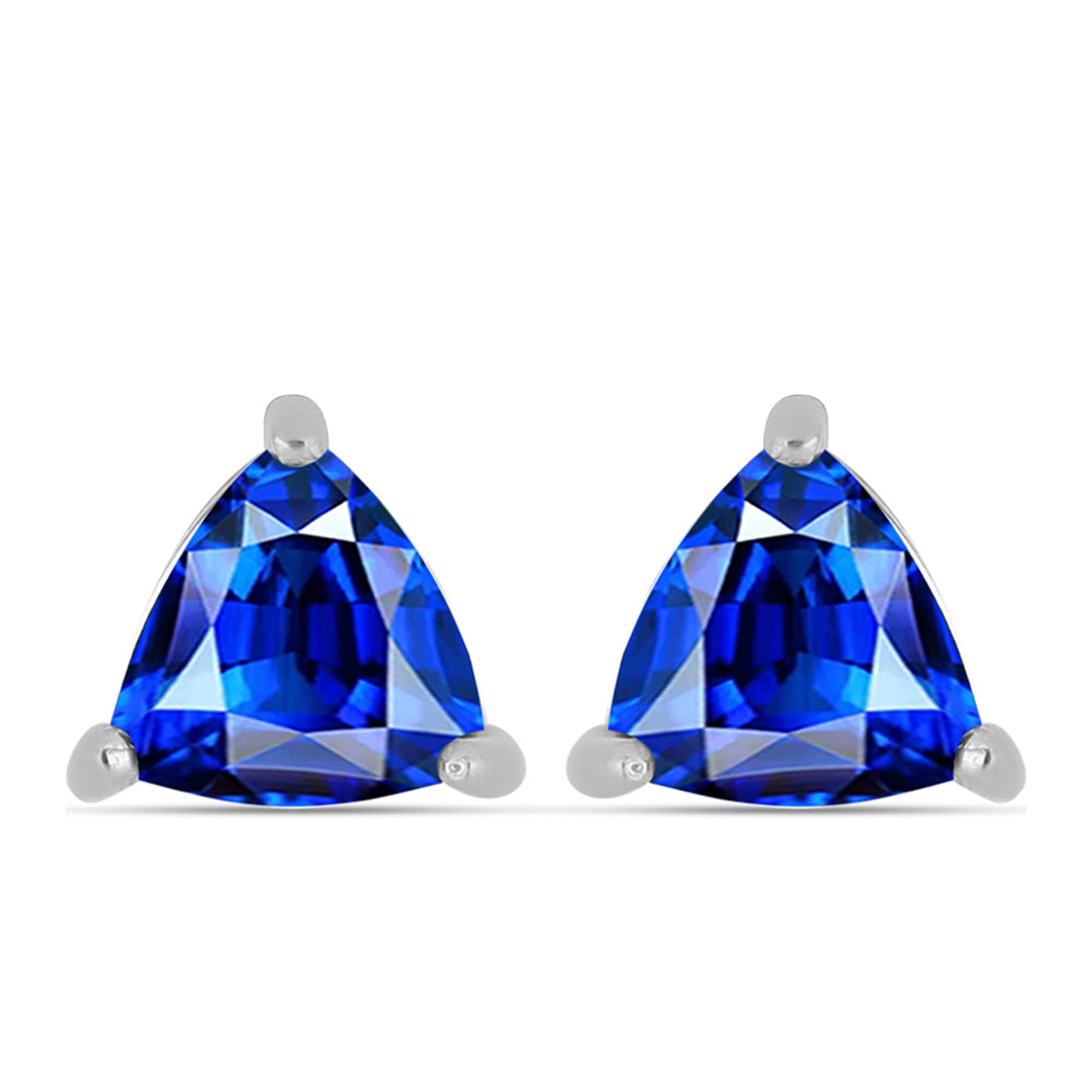 Pendientes de Plata con Zafiro Azul Australiano