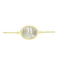Pulsera de Plata Bañada en Oro con Madreperla