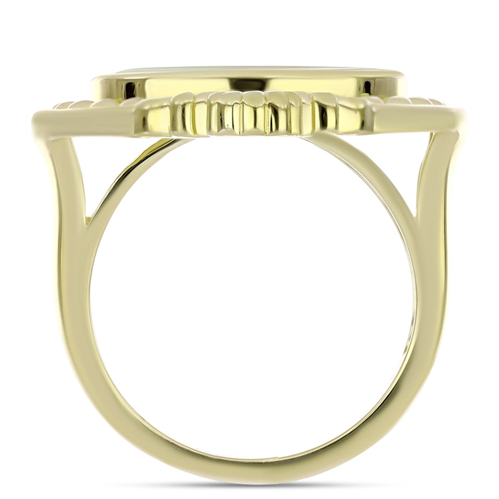 Anillo de Plata Bañada en Oro con Madreperla 2 