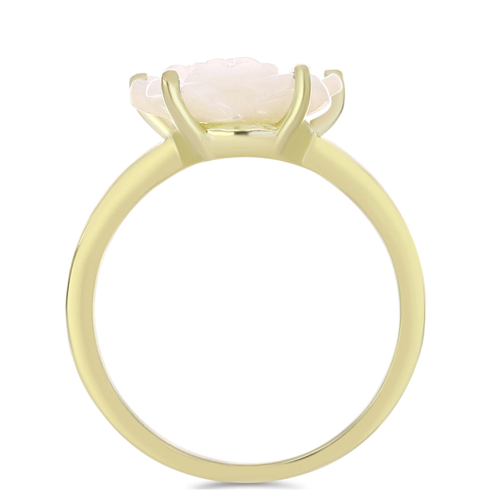 Anillo de Plata Bañada en Oro con Madreperla