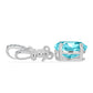 Colgante de Plata con Cuarzo Paraiba y Topacio Blanco