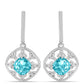 Pendientes de Plata con Cuarzo Paraiba