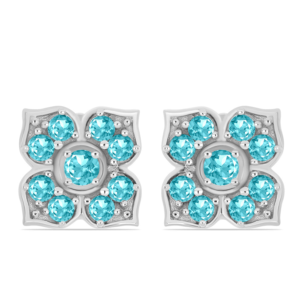 Pendientes de Plata con Cuarzo Paraiba