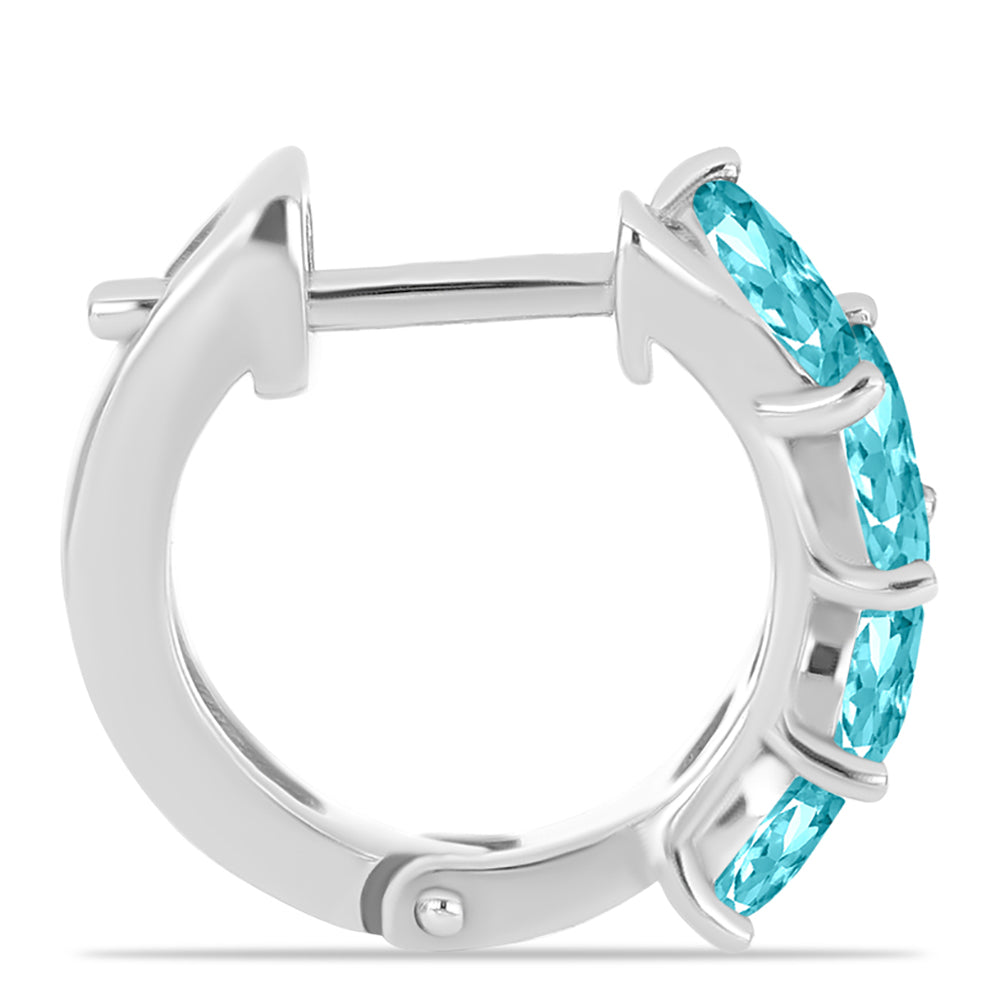 Pendientes de Plata con Cuarzo Paraiba 2 