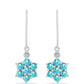 Pendientes de Plata con Cuarzo Paraiba y Topacio Blanco