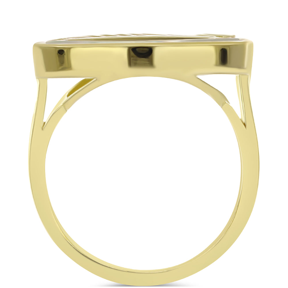 Anillo de Plata Bañada en Oro con Madreperla 2 