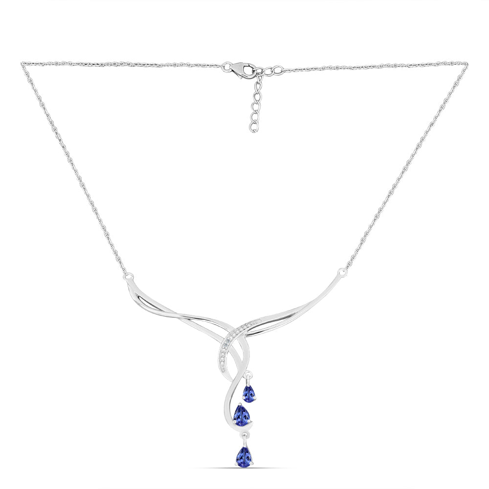 Collar de Plata con Tanzanita AAA 1 