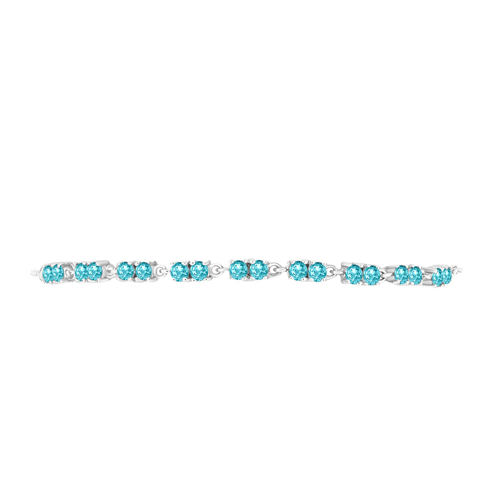 Pulsera de Plata con Cuarzo Paraiba 2 