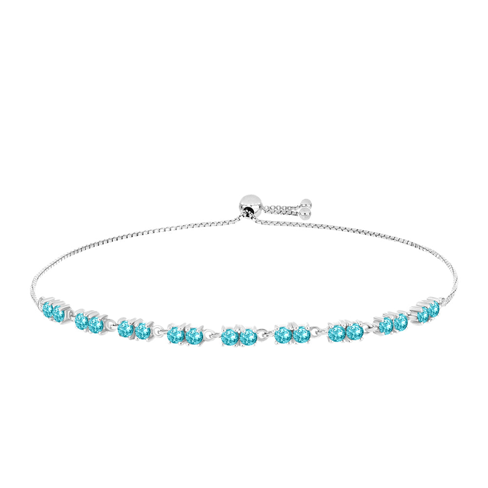 Pulsera de Plata con Cuarzo Paraiba 1 
