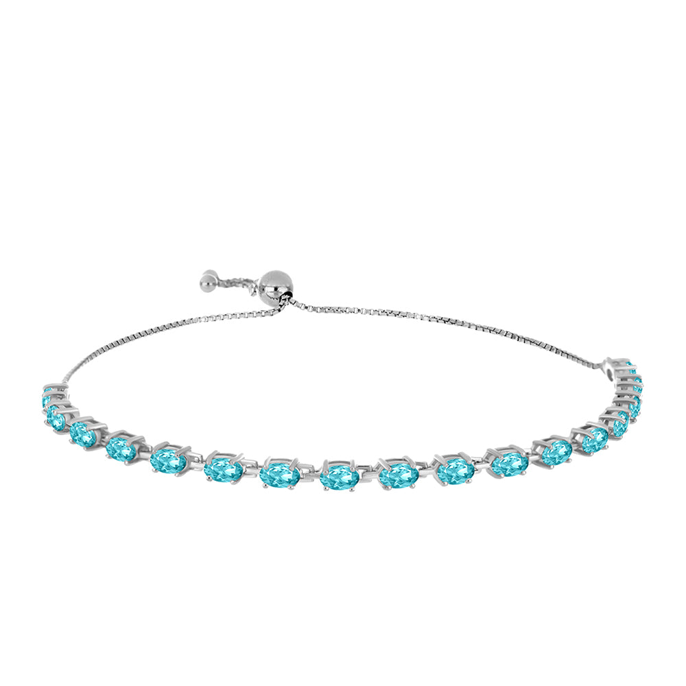 Pulsera de Plata con Cuarzo Paraiba 1 