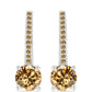 Pendientes de Plata con Moisanita Champagne