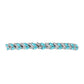 Pulsera de Plata con Cuarzo Paraiba y Topacio Blanco