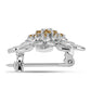 Broche de Plata con Moisanita Champagne