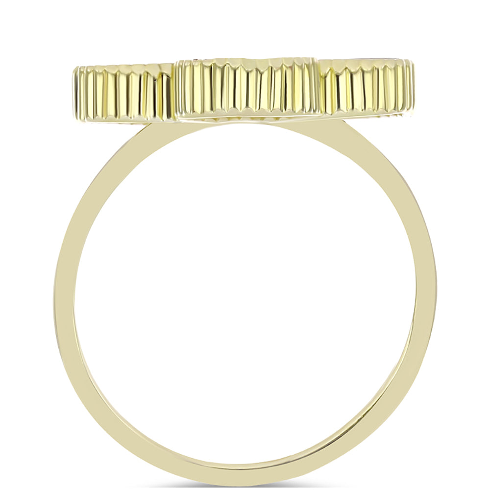 Anillo de Plata Bañada en Oro con Madreperla