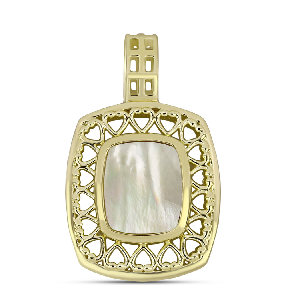 Colgante de Plata Bañada en Oro con Madreperla