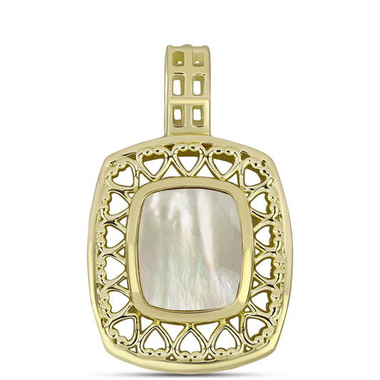 Colgante de Plata Bañada en Oro con Madreperla