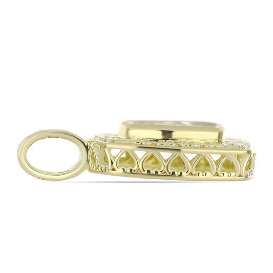 Colgante de Plata Bañada en Oro con Madreperla