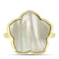 Anillo de Plata Bañada en Oro con Madreperla