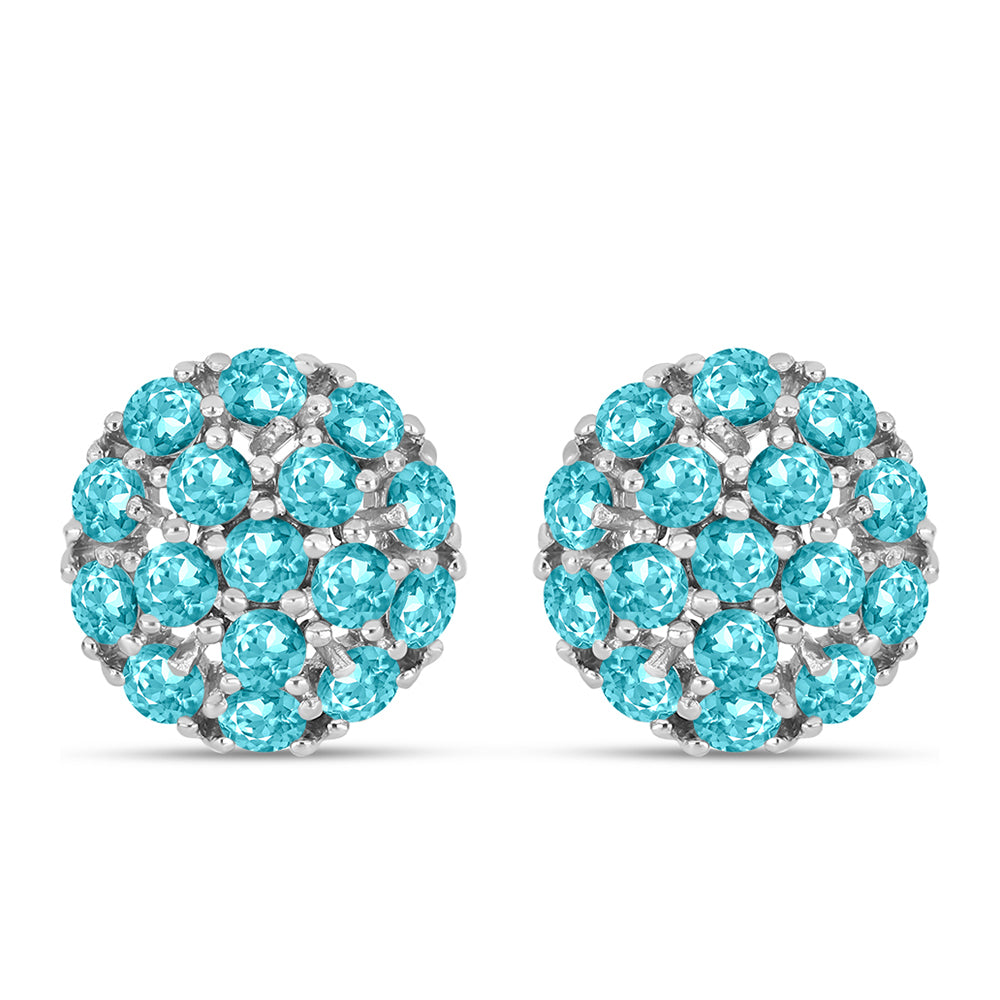 Pendientes de Plata con Cuarzo Paraiba 1 