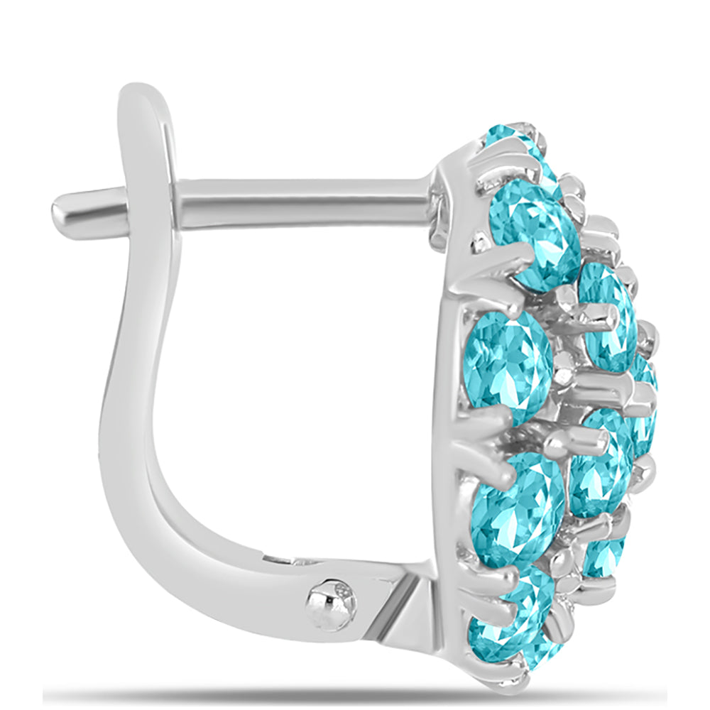 Pendientes de Plata con Cuarzo Paraiba 2 