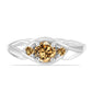 Anillo de Plata con Moisanita Champagne
