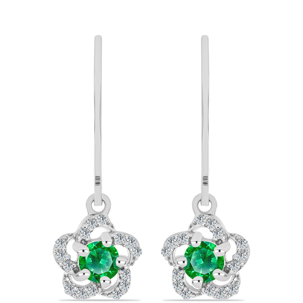 Pendientes de Plata con Granate Kijani y Topacio Blanco 1 