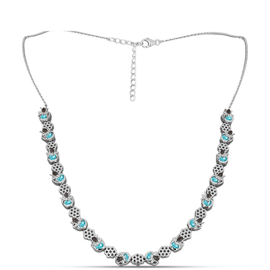 Collar de Plata con Cuarzo Paraiba