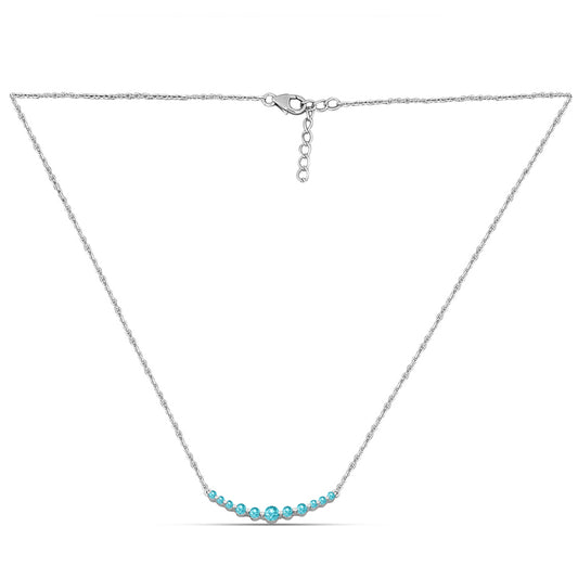 Collar de Plata con Cuarzo Paraiba