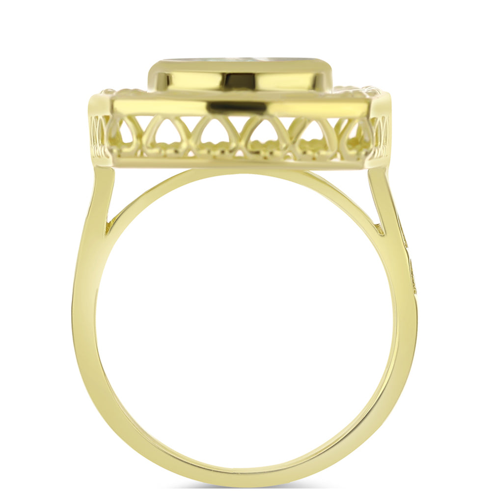 Anillo de Plata Bañada en Oro con Madreperla 2 