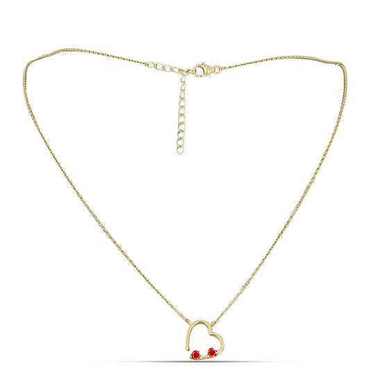 Collar de Plata Bañada en Oro con Ópalo Rojo etíope de Lega Dembi