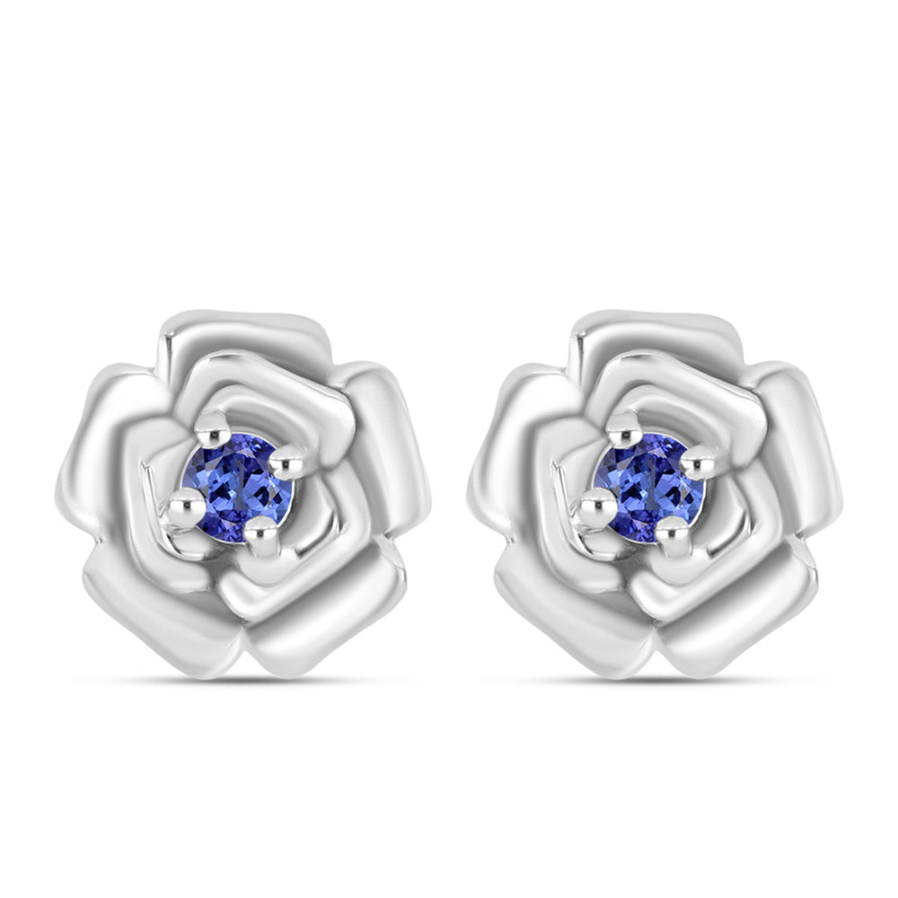 Pendientes de Plata con Tanzanita AAA