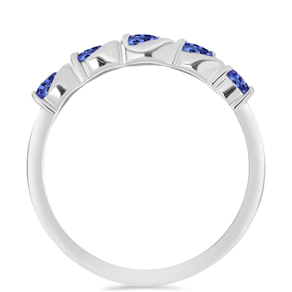 Anillo de Plata con Tanzanita AAA 3 