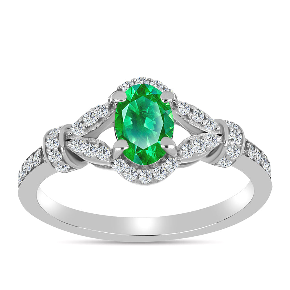 Anillo de Plata con Granate Kijani y Topacio Blanco
