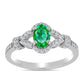 Anillo de Plata con Granate Kijani y Topacio Blanco