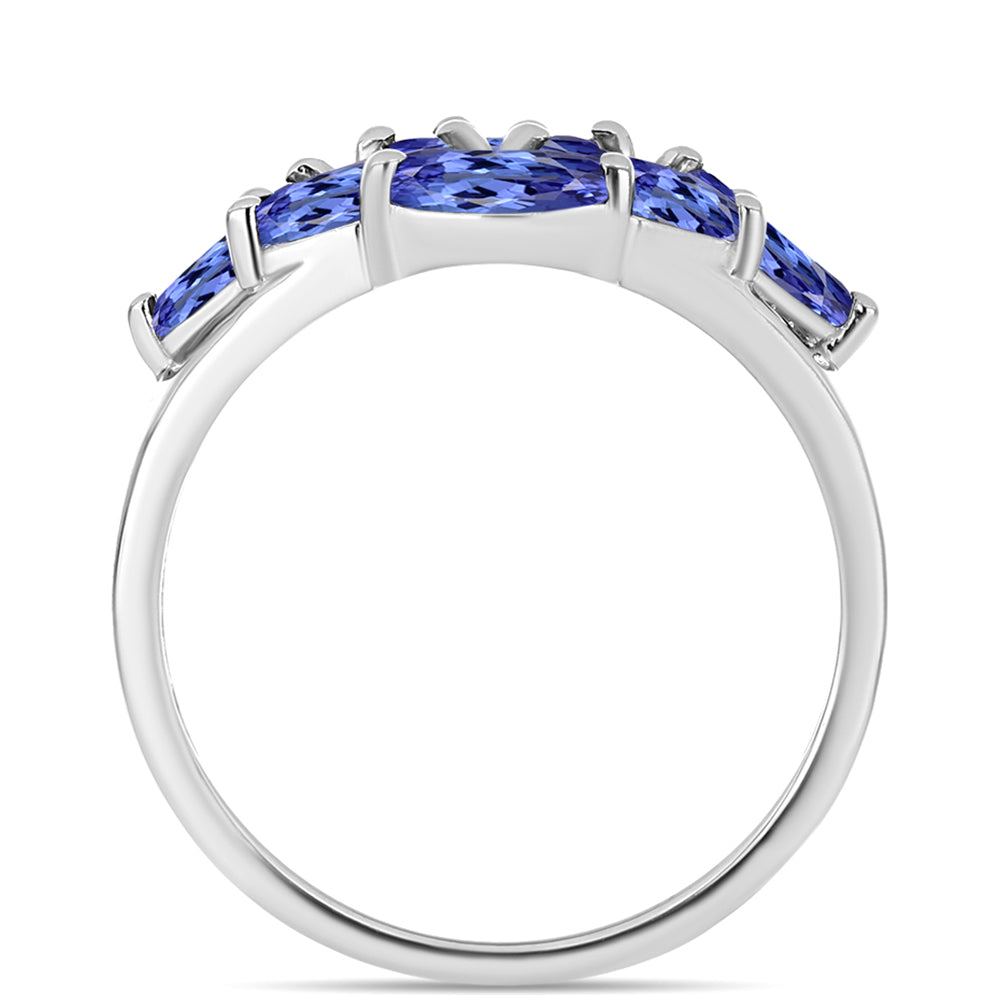 Anillo de Plata con Tanzanita AAA 2 