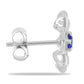 Pendientes de Plata con Tanzanita y Zircón Blanco