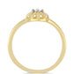 Anillo de Plata Bañada en Oro con Diamante blanco