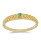 Anillo de Plata Bañada en Oro con Esmeralda de Brasil