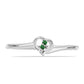Anillo de Plata con Diamante Verde