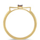 Anillo de Plata Bañada en Oro con Diamante Rojo