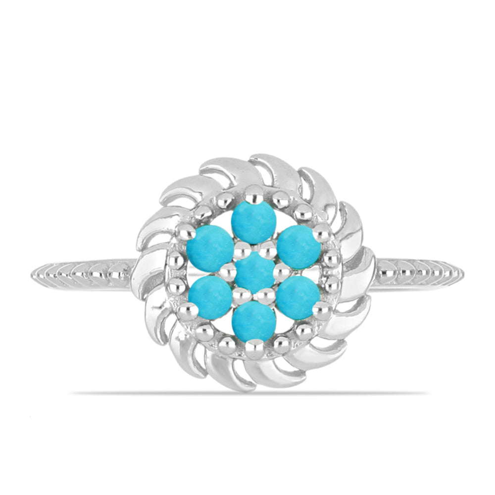Anillo de Plata con Turquesa Bella Durmiente