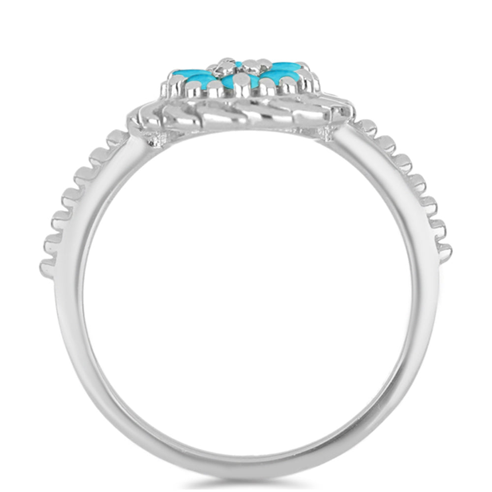 Anillo de Plata con Turquesa Bella Durmiente 2 