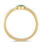 Anillo de Plata Bañada en Oro con Esmeralda de Brasil