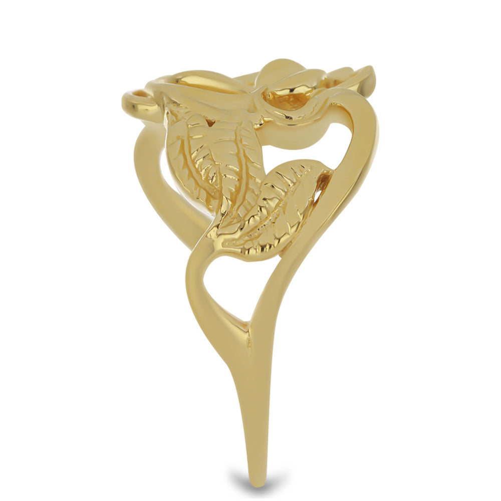 Anillo de Plata Bañada en Oro con Esmeralda de Brasil 4 