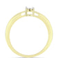 Anillo de Plata Bañada en Oro con Diamante blanco