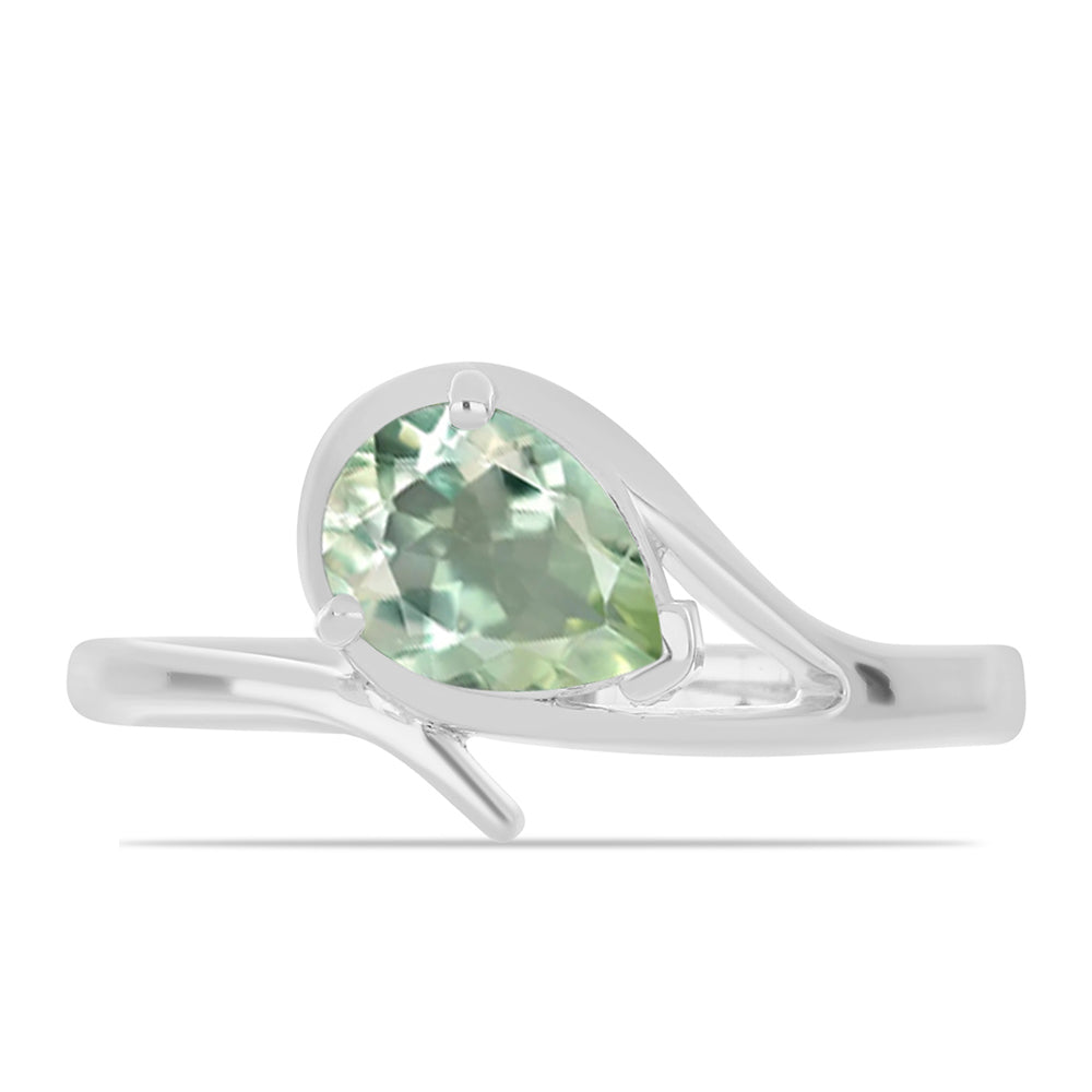 Anillo de Plata con Amatista Verde