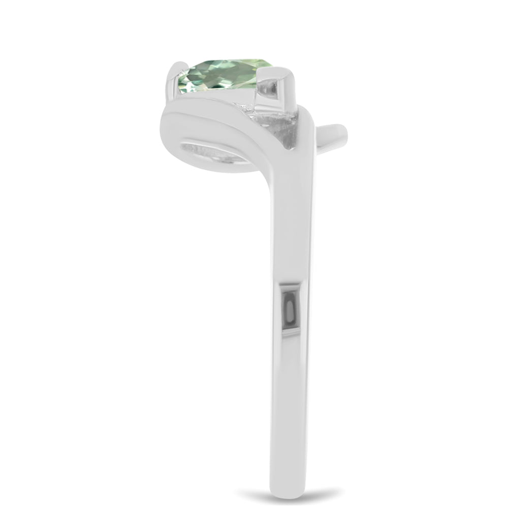 Anillo de Plata con Amatista Verde 4 