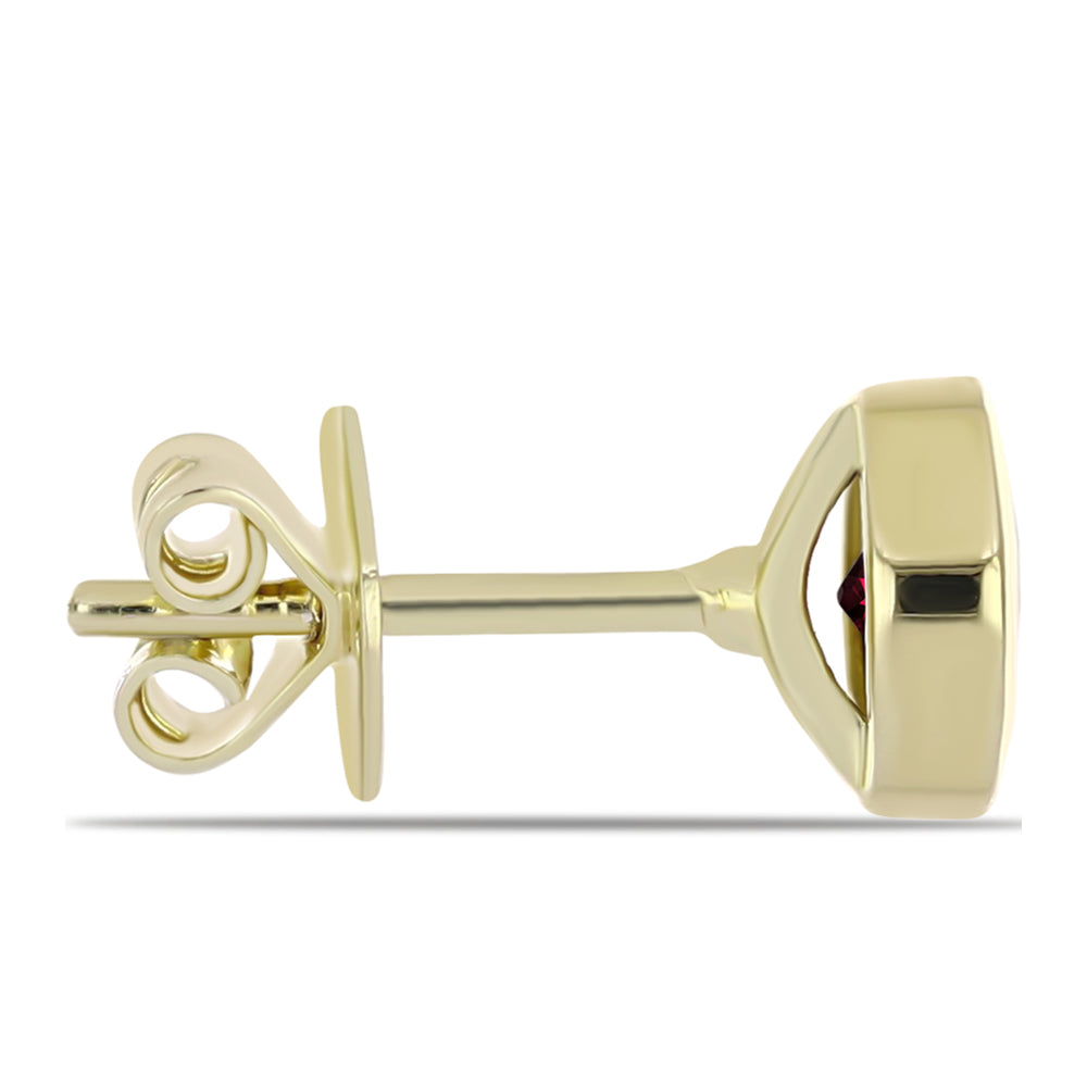 Pendientes de Plata Bañada en Oro con Granate Rodolita