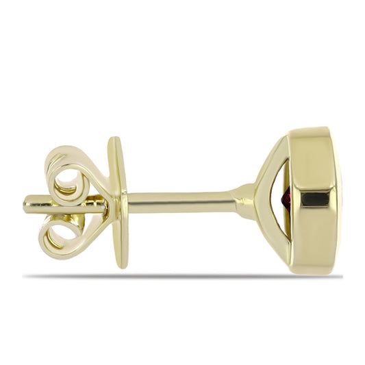 Pendientes de Plata Bañada en Oro con Granate Rodolita